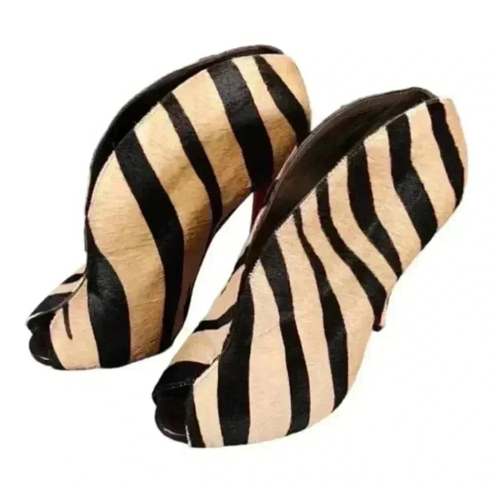 Louboutin Chester Fille Stilettos - Women's Fur Calf Hair Heels - Designer Shoes - Picture 3 of 8